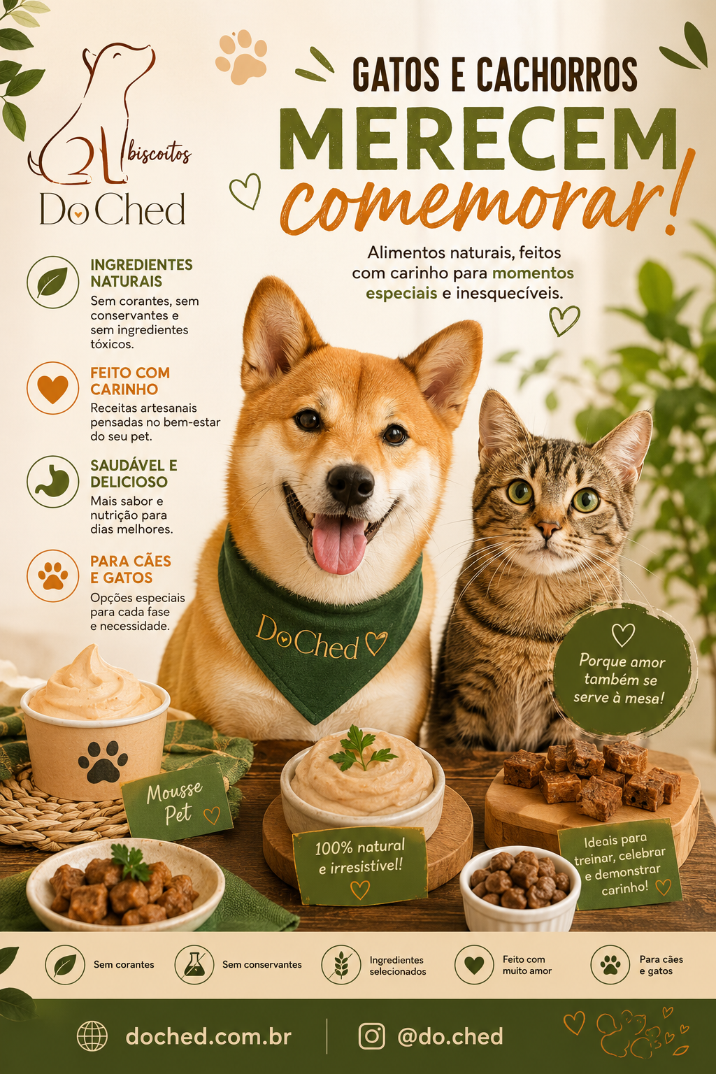 Gatos e Cachorros Merecem Comemorar: Como Escolher Petiscos Naturais para Momentos Especiais